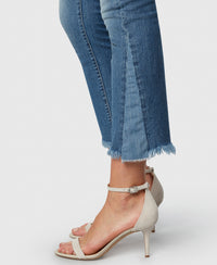 Principle Jeans DARE in Holiday cropped flare hem detail