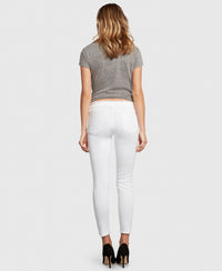 Principle DREAMER in White Tripper raw edge jeans back