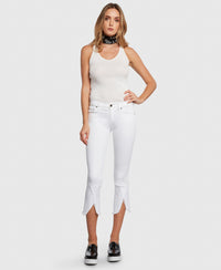 Principle FLIRT in White cropped jeans