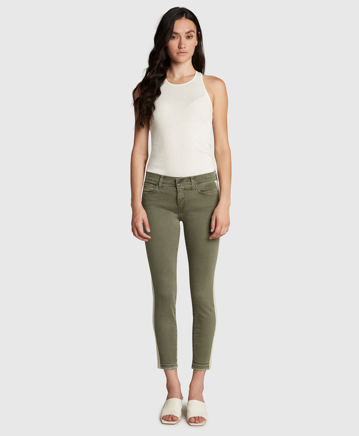 Thin Her Lattice Hem Crop Jeans (4 Colors) (N10132PM) - Sue Patrick