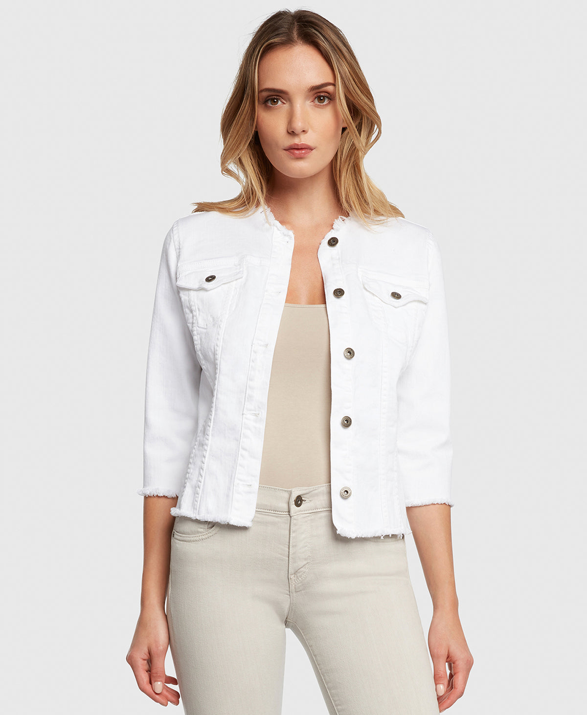 Principle denim jacket JEWEL in White