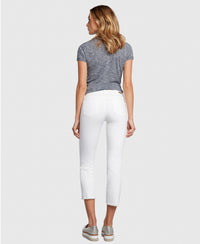 Principle OPTIMIST in White cropped jeans back