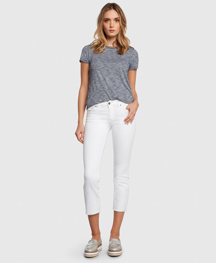 Principle OPTIMIST in White cropped jeans