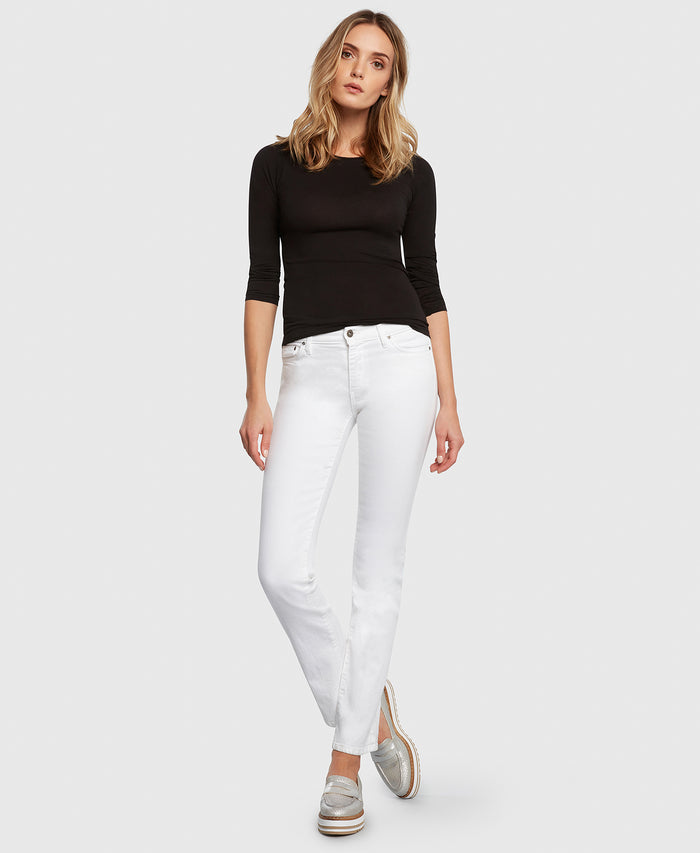 Principle ULTRA in White straight leg jeans