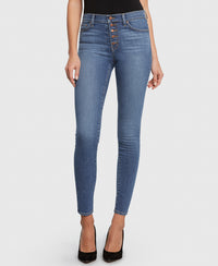 VISION in Hella Good high rise skinny jeans detail